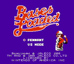 Bases Loaded title screenshot